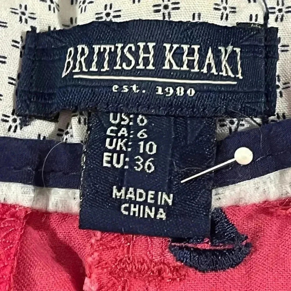 British Khaki size 6 shorts embroidered boats GUC - Picture 12 of 13